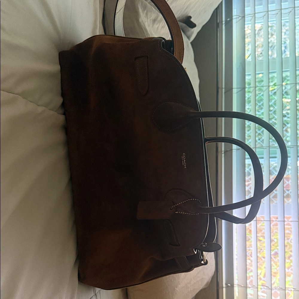 Coach Dark Brown Leather Tote